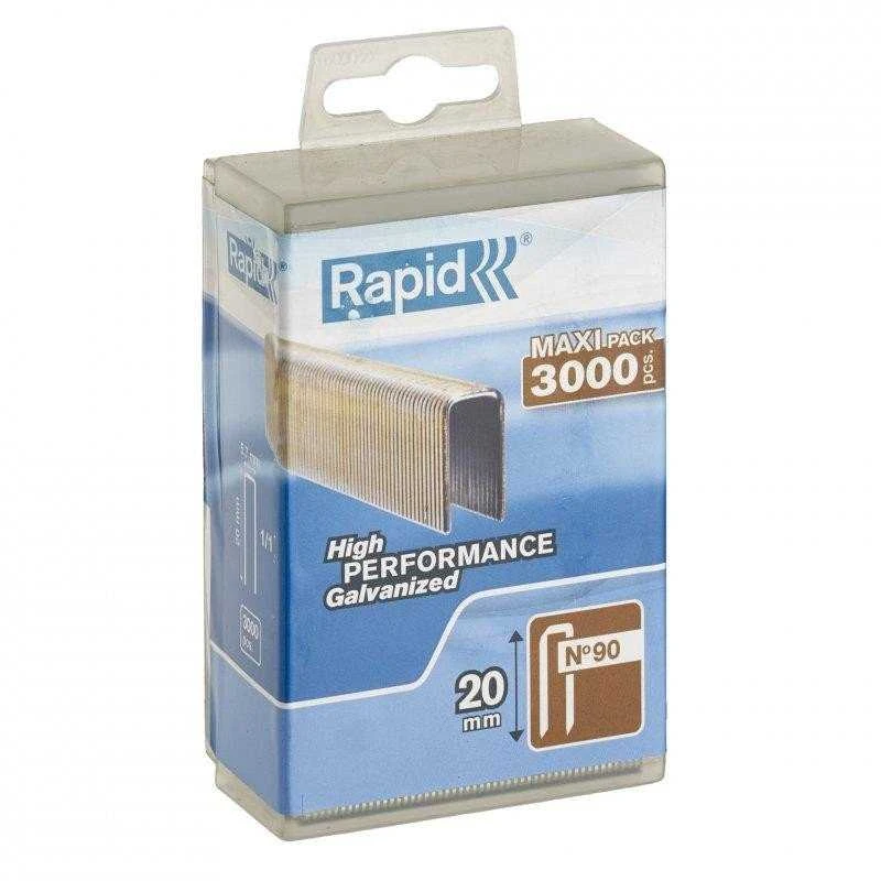 90/20mm 3M Kabės Rapid PP Box Tinka Rapid Airtac PBS 151 3000 vnt