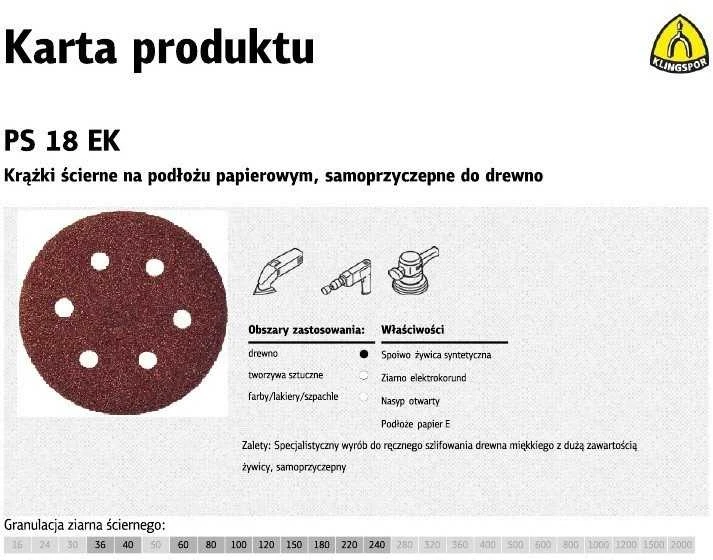 KLINGSPOR SAVIŠKAI KLIPOJANTIS ABRAZYVINIS DISKAS 150mm PS18EK storio. 80 GLS3 / 50 vnt.
