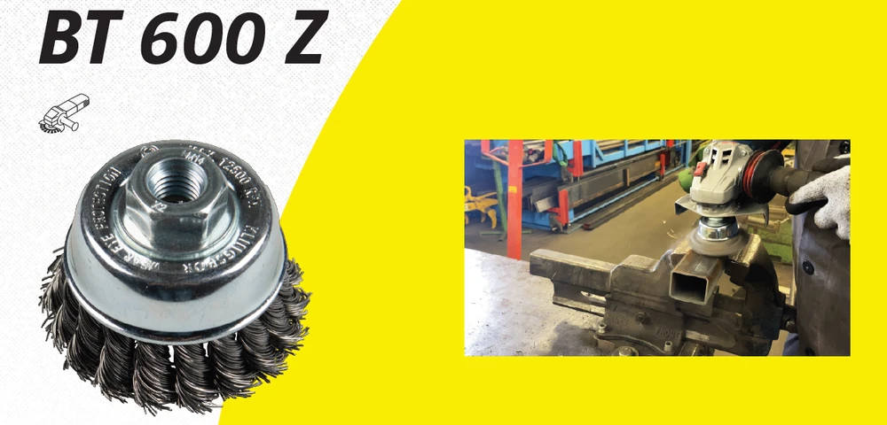 Metalinis šepetys-taurelė KLINGSPOR BT 600Z 65/M14 Inox 0,5