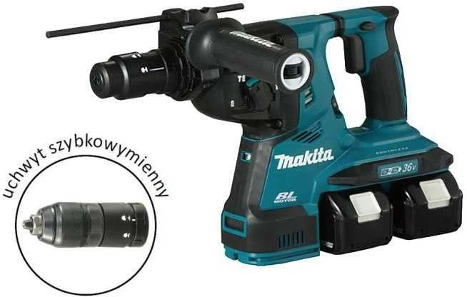 MAKITA SDS-PLUS GRĘŽIMO IR PRIVERIMO KJŪKAS 2x18V 2.9J AVT 2x5.0Ah + CHUCK DHR283T2JU