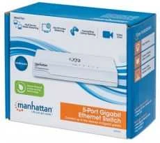 Šakotuvas MANHATTAN 5 port 10/100/1000 plastikinis jungiklis, 560696