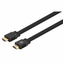 MANHATTAN HDMI cable 4K/60Hz M/M 1.0m HDR, HEC, ARC, Gold-plated Contacts, Juodas, 355605