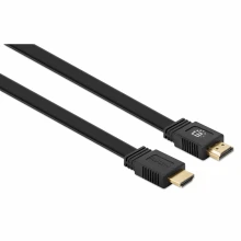 MANHATTAN HDMI cable 4K/60Hz M/M 1.0m HDR, HEC, ARC, Gold-plated Contacts, Juodas, 355605