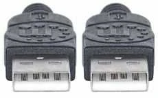 StarTech Manheteno didelės spartos USB A kabelis, USB 2.0, A tipo vyris – A tipo vyriškis, 480 Mbps, 1 m (3 pėdos), Juodas, 353892