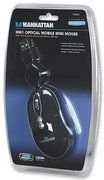 MANHATTAN MM1 mini pelė, retractable cable, USB, Five Mygtukai su ratuku, 800 dpi, 176835