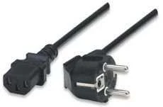 MANHATTAN, Power cable, computer - wall socket, Schuko - C13, 1.8m, 16A, CE, 314695, ICOC 01-NC-B, 300148
