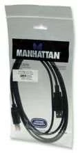 StarTech Manhattan USB 2.0 A/B USB kabelis 1,8 m USB A USB B Juoda