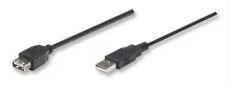 MANHATTAN USB 2.0 extension cable A-A, M/F, 3.0m, juodas 346511