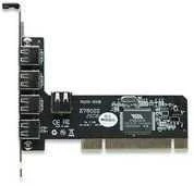 MANHATTAN USB 2.0 PCI card, 4 External or 3 External with 1 Internal Connections, 171557