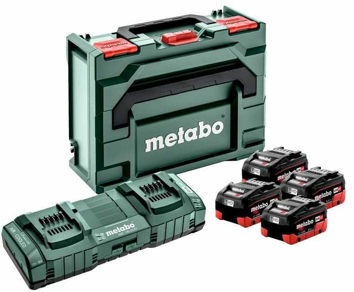 Priedų rinkinys Metabo 685135000; 18 V; 4x8 Ah + pakrovėjas ASC 145 Duo