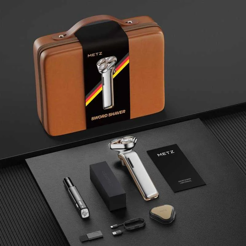 Metz Sword Shaver MZDF032, Titanium Gold - belaidė elektrinė barzdaskutė