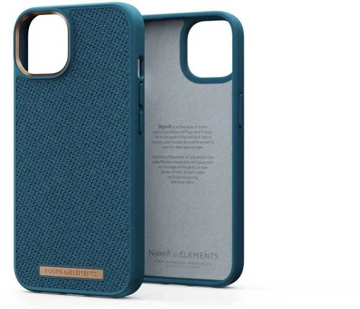 Njord Fabric MagSafe dėklas jūsų Apple iPhone 15 Pro Max, Deep Sea