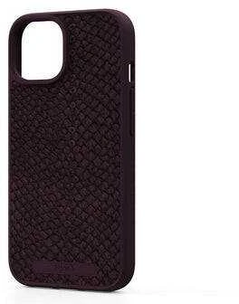 Dėklas Njord Salmon Leather MagSafe dėkliukas Apple iPhone 15 Pro max, rūdys