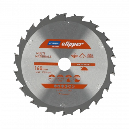 NORTON diskinis pjūklas 230 mm x 30 mm x 24z DAUGIAUSIŲ MEDŽIAGŲ GRINDIMO (3,0 / 2,0)