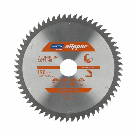 NORTON diskinis pjūklas 255 mm x 30 mm x 80z ALUMININIS (3,0 / 2,2)