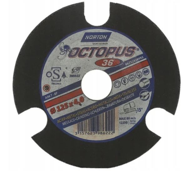 Norton Šlifavimo diskas SAINT-GOBAIN OCTOPUS 125x4x22 A36T