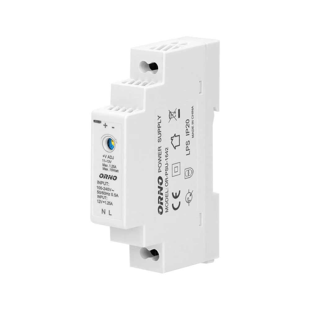 ORNO ĮKROVIKLIS NA SZYNE DIN 12 VDC 1,25A 15W