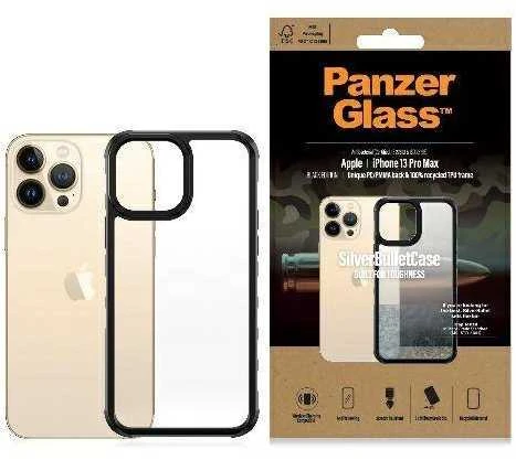 Panzer Glass PANZERGLASS CLEAR CASE IPHONE 13 PRO MAX ANTIBACTERIAL MILITARY GRADE SILVERBULLET Juodas