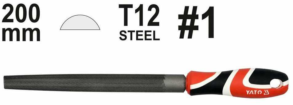Yato PILNIK DO METALU 200mm 1 PÓŁOKRĄGŁY