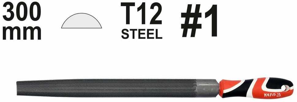Yato PILNIK DO METALU 300mm 1 PÓŁOKRĄGŁY