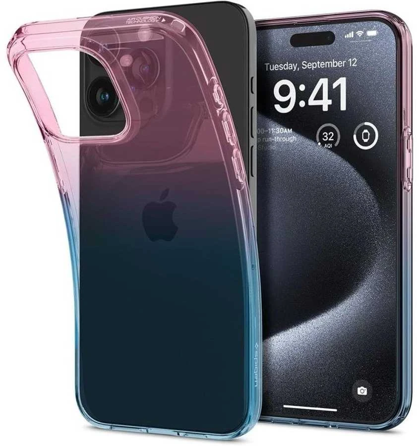 Dėklas SPIGEN LIQUID CRYSTAL IPHONE 15 PRO GRADATION Rožinis