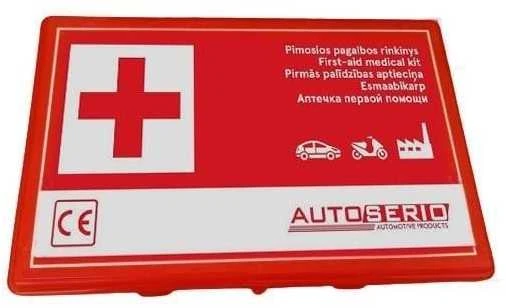 Pirmosios pagalbos rinkinys AUTOSERIO kieta pakuotė, nauja sudėtis