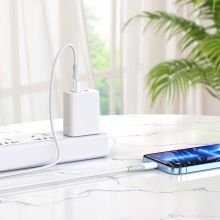 Hoco PTC kabelis USB A vyriškas - iPhone Lightning 8 kontaktų 2,4A Ferry X70 1m baltas