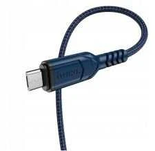 PTC HOCO kabelis USB 2.0 A kištukas į mikro USB B kištukas, 2.4A, mėlynas, 1.0m, X59