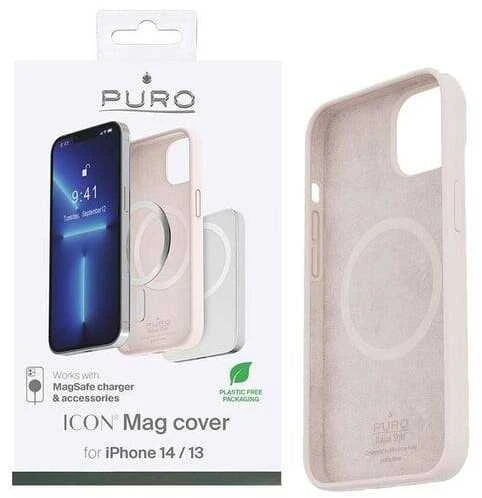 PURO ICON MAG MagSafe dėklas skirtas Apple iPhone 14/13, rožinis