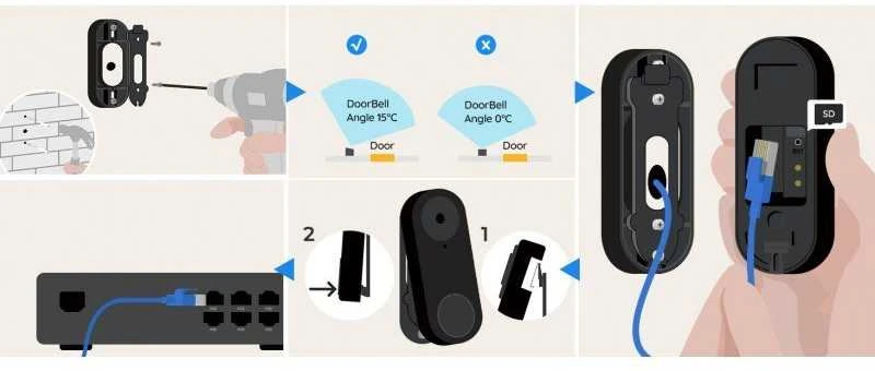 Reolink Video Doorbell PoE - išmanusis durų skambutis su vaizdo kamera
