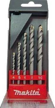 Grąžtas Makita Grąžtų mūrui komplektas(4x70mm; 5x85mm; 6x100mm; 8x110mm, 10x110) D-05175