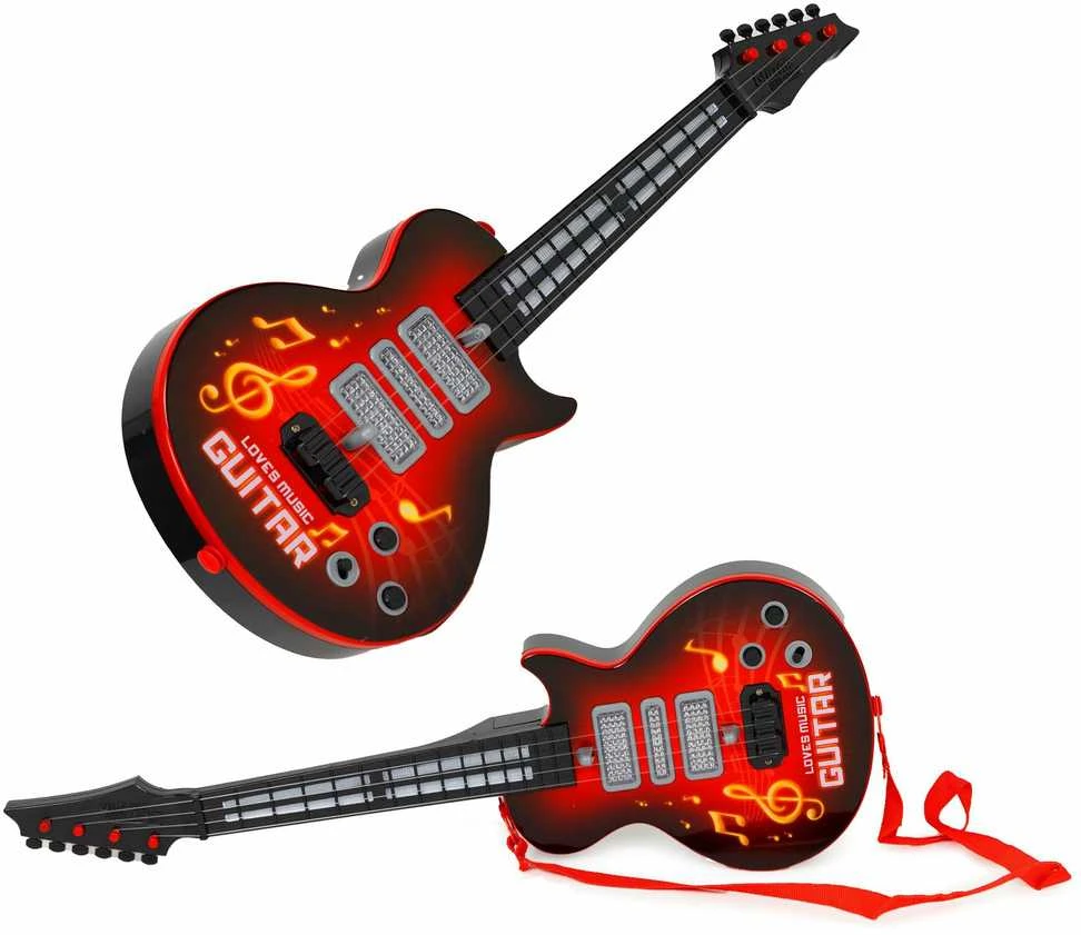 Multistore Rock Roko gitara vaikams, besimokantiems groti gitara infraraudonųjų spindulių melodijomis
