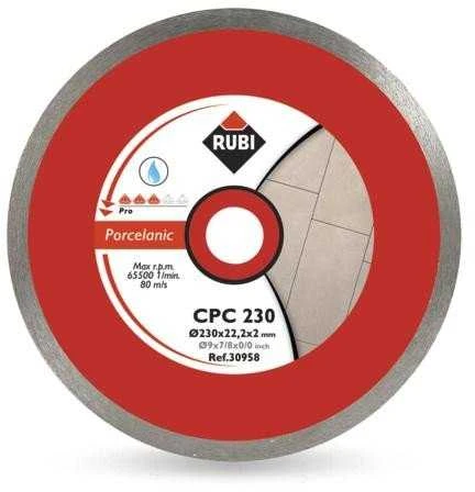 Deimantinis pjovimo diskas šlapiam pjovimui Rubi CPC 250 PRO; 250 mm