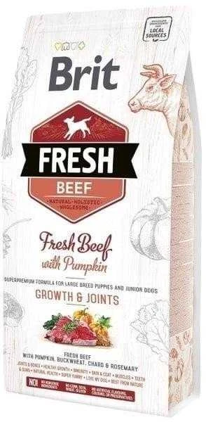 Brit Fresh Dog Jautiena su moliūgas Puppy Large 12kg