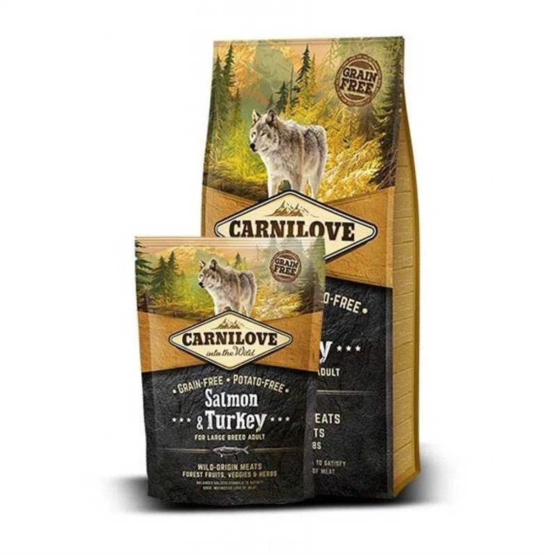 Carni Love Dog su lašiša ir kalakutiena Large Breed Adult 1,5kg