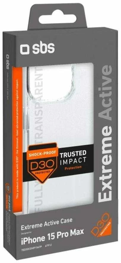 SBS D3O Apple iPhone 15 Pro Max Case – dėklas telefonui skaidrus