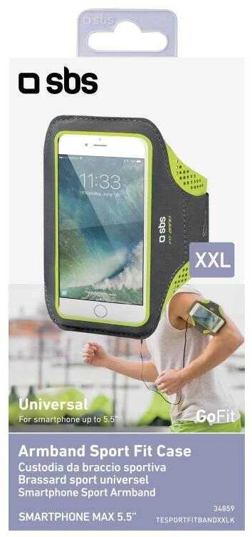 Universalus Ultra-Lightweight Armband dėklas XXL By SBS Juodas