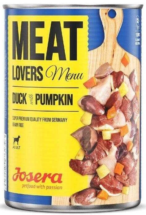Josera Meat Lovers Menu antiena with moliūgas konservuotas pašaras šunims su antiena ir moliūgais, 800g