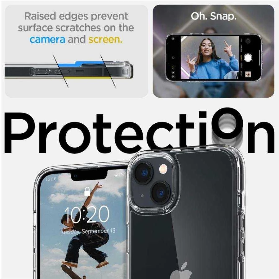 Spigen Ultra Hybrid dėklas skirtas Apple iPhone 14, spalva - Crystal Clear