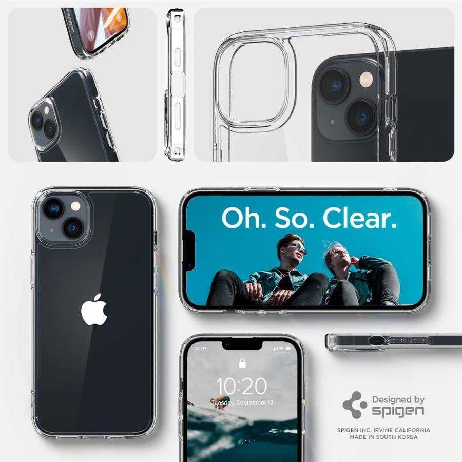 Spigen Ultra Hybrid dėklas skirtas Apple iPhone 14, spalva - Crystal Clear