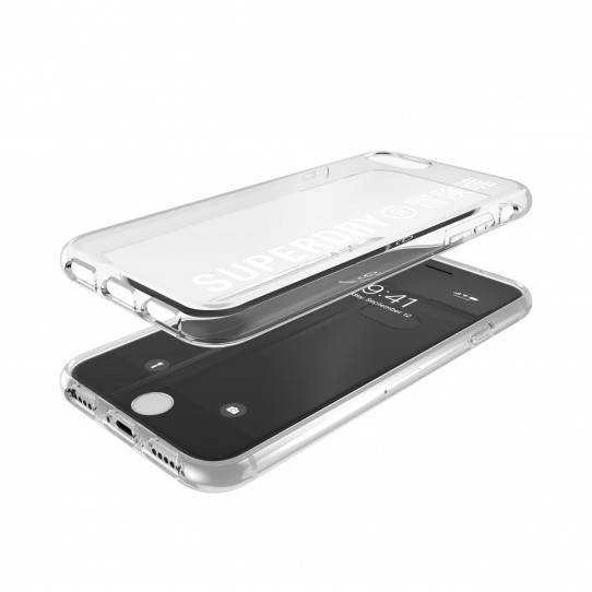 Dėklas SUPERDRY SNAP CASE CLEAR IPHONE 6/6S/7/8/SE TRANSPARENT / Baltas