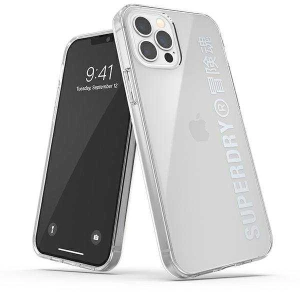 Dėklas SUPERDRY SNAP CASE CLEAR IPHONE12/12 PRO TRANSPARENT / Sidabrinis