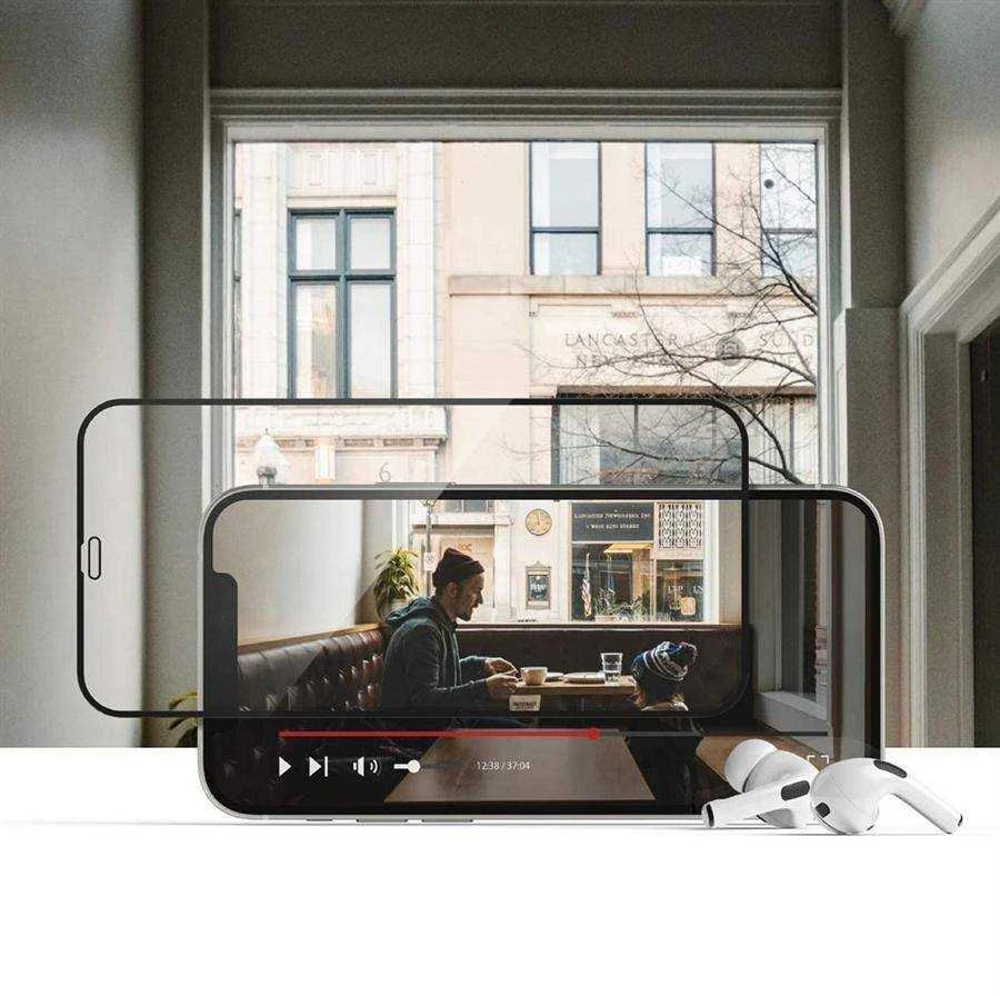 Apsauginis stiklas 5D Apple iPhone 13 / 13 Pro Hofi Glass Pro+ juodos spalvos