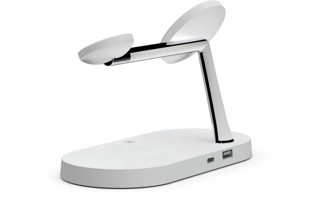 Belaidis įkroviklis 3in1 MagSafe Quick Charge Tech-Protect A12 baltos spalvos