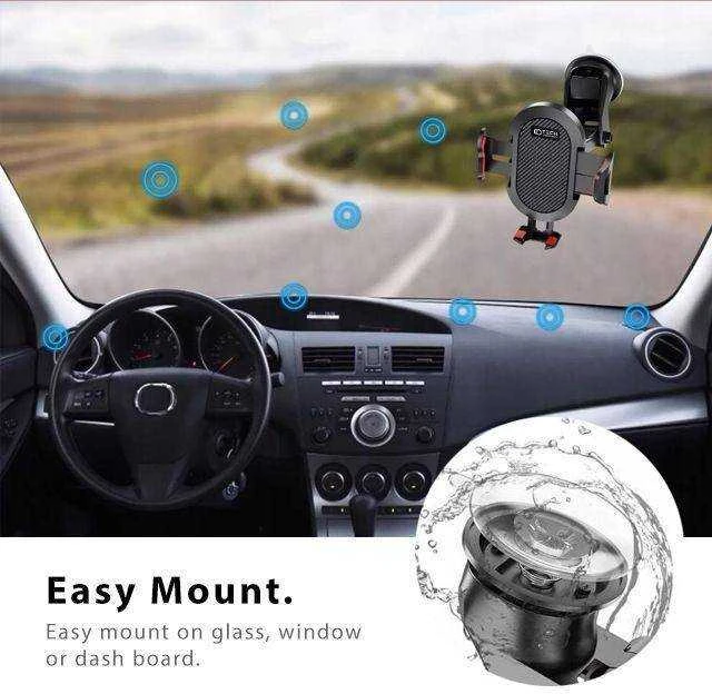 Tech-Protect V1 Car telefono laikiklis for Windshield/Cockpit – juodos spalvos