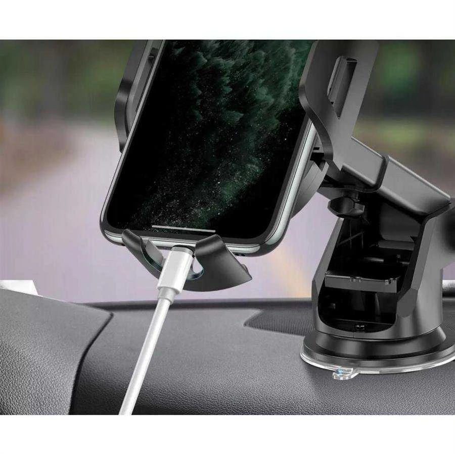 Tech-Protect V1 Car telefono laikiklis for Windshield/Cockpit – juodos spalvos