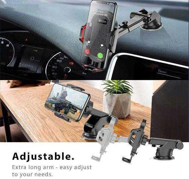 Tech-Protect V1 Car telefono laikiklis for Windshield/Cockpit – juodos spalvos