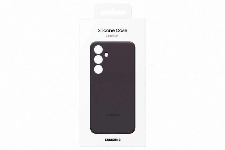 Dėklas Tamsiai violetinis „Samsung Galaxy S24+“ silikoninis dangtelis