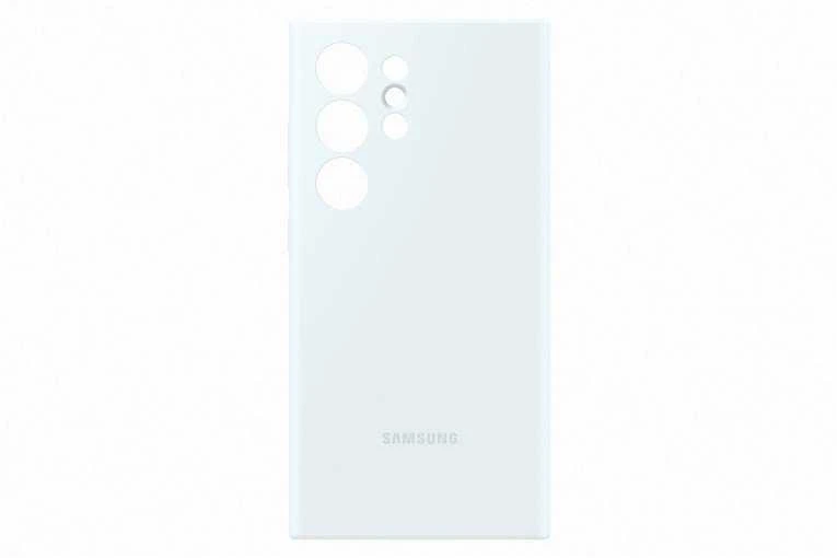 Dėklas Samsung Galaxy S24 Ultra silikoninis dangtelis Baltas