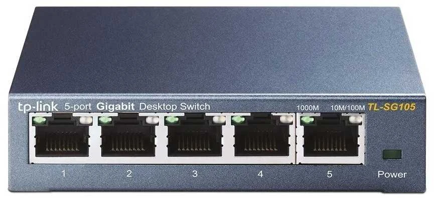 Šakotuvas Komutatorius TP-LINK, 5-port, metalinis korpusas, juodas / TL-SG105